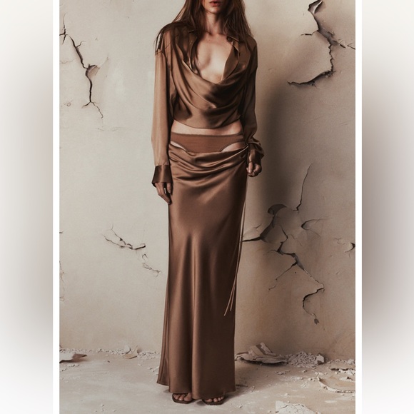 Christopher Esber Dresses & Skirts - Christopher Esber cowl silk skirt